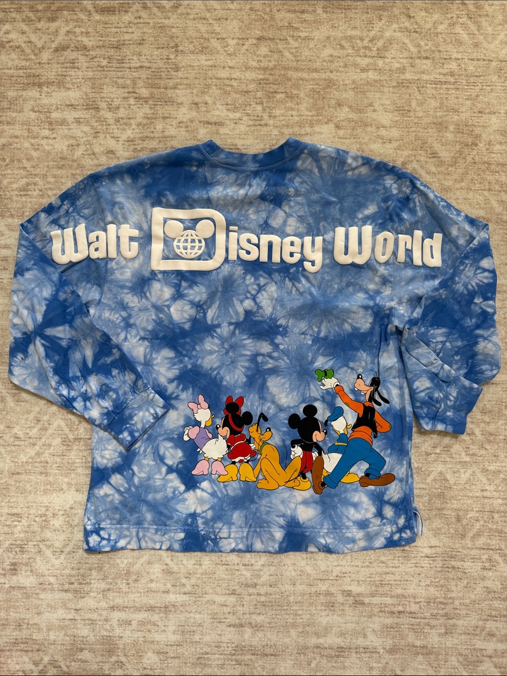 Walt Disney World Blue Tie Dye Mickey & Friends Spirit Jersey Adult Medium